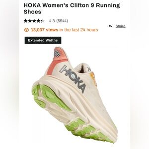 HOKA Women's Clifton 9 Running Shoes     size: 10B